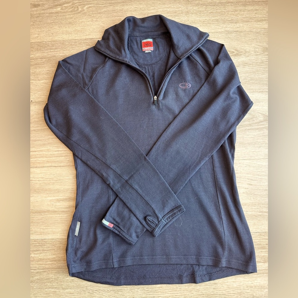 Icebreaker 1/4 zip Bodyfit 260 100% merino wool
